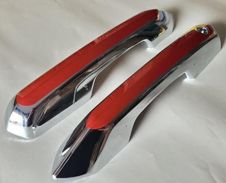 Full set of custom chrome or black door handle overlays for 2024 - 2026 ford mustangs.