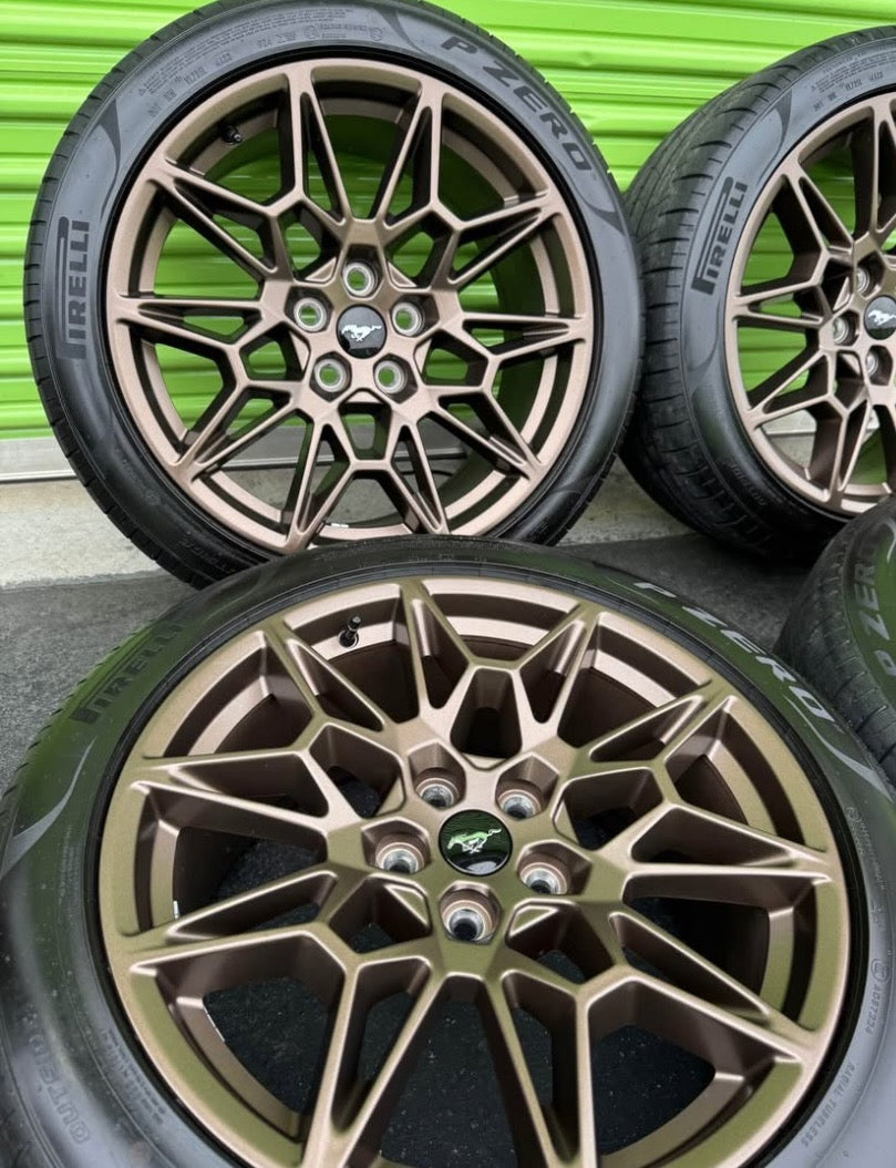 Home / WHEELS AND TYRES / NEW OEM Ford Mustang GT Track Performance Wheels Factory Bronze