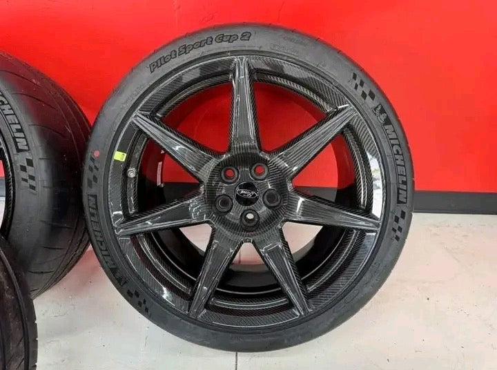 Home / WHEELS AND TYRES / OEM Shelby GT500 Carbon Fiber Trackpack Wheels & Tires