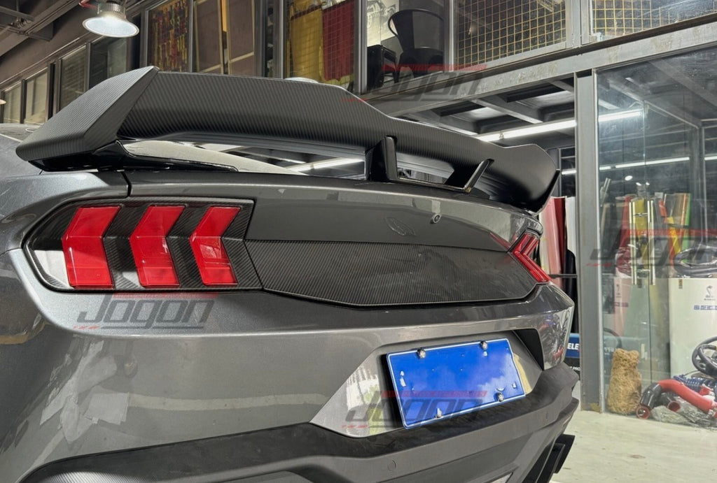 GT S650 Matte Carbon Rear Air Spoilers Wing For Ford Mustang S650 Dark Horse 24+