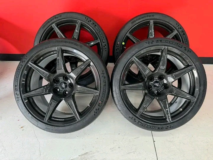 Home / WHEELS AND TYRES / OEM Shelby GT500 Carbon Fiber Trackpack Wheels & Tires