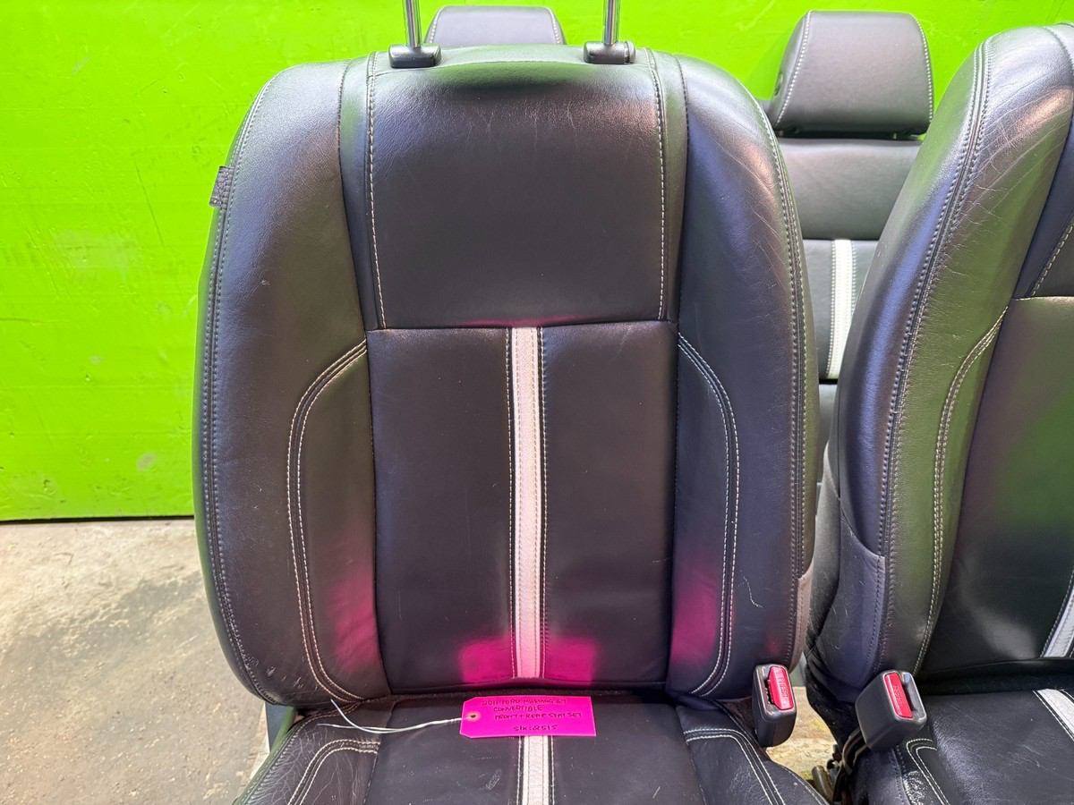 2011 FORD MUSTANG GT CONVERTIBLE FRONT REAR BLACK LEATHER SEATS 10 11 12 13 14